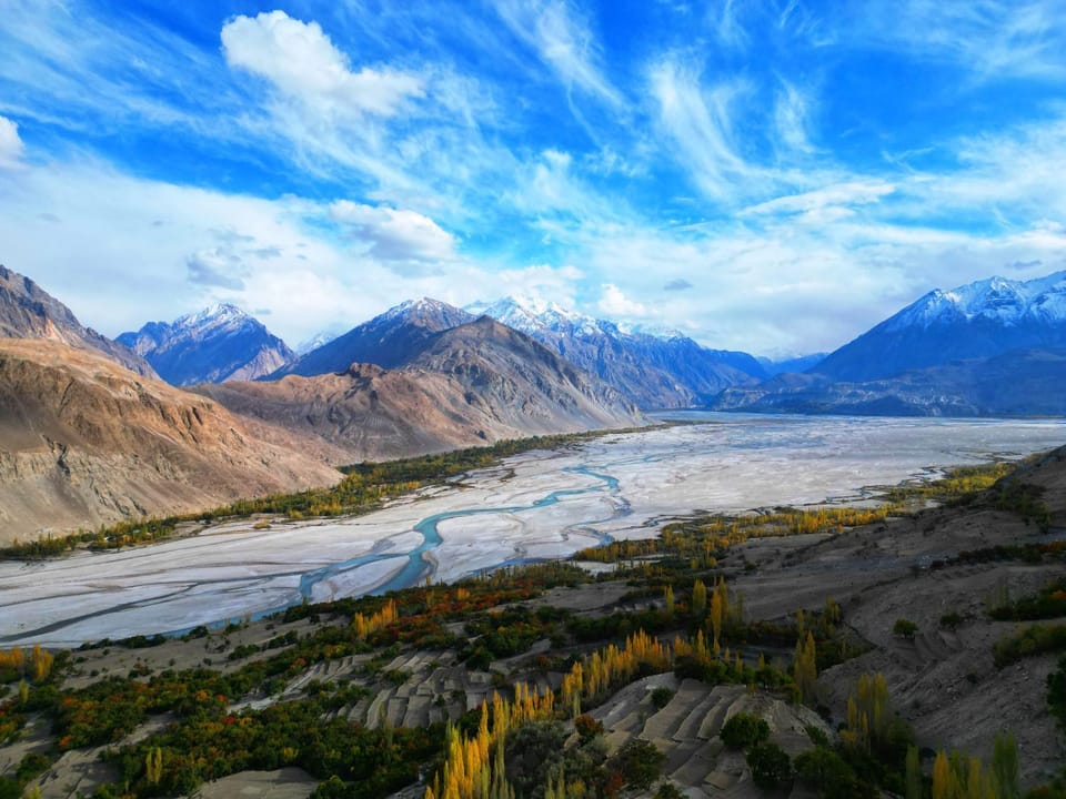 Nearby landmark, Spring, Day, Natural landscape, Lake view, Mountain view, River view, Sea view