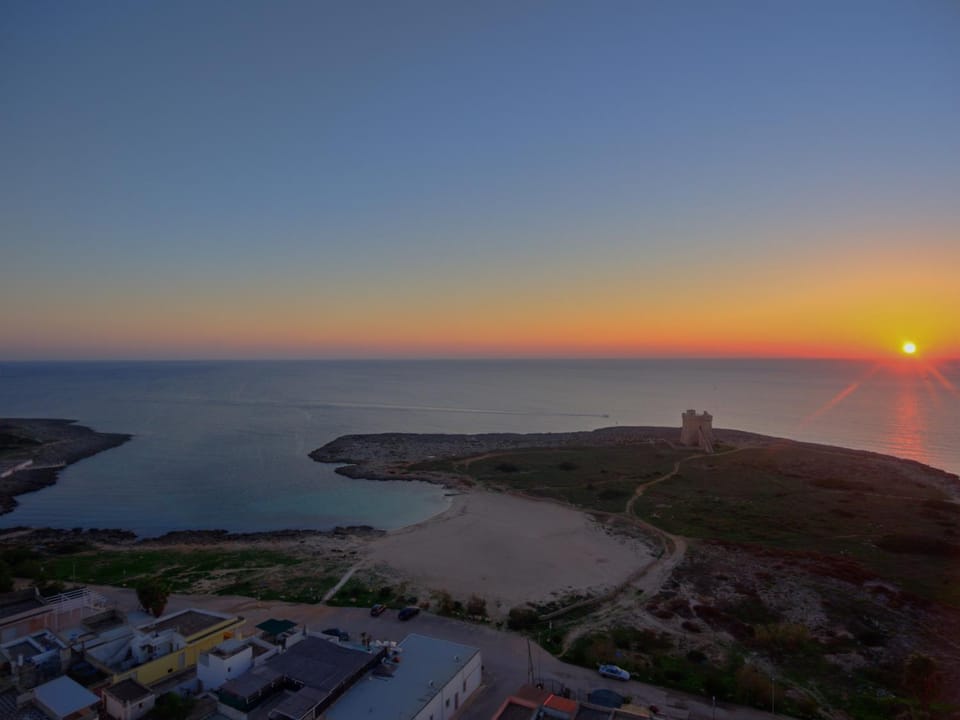 Nearby landmark, Natural landscape, Bird's eye view, Beach, Sea view, Sunset