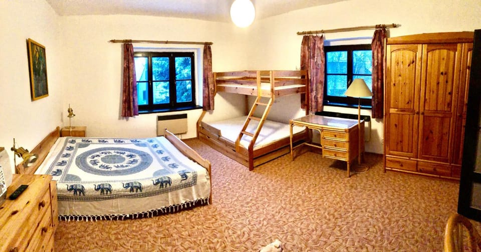 Bed, Photo of the whole room, Bedroom, bunk bed, wardrobe