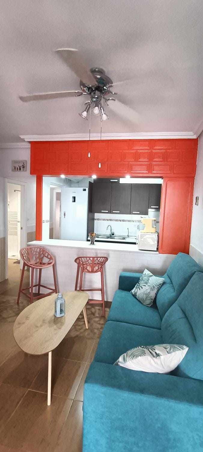 Kitchen or kitchenette, Living room, Dining area