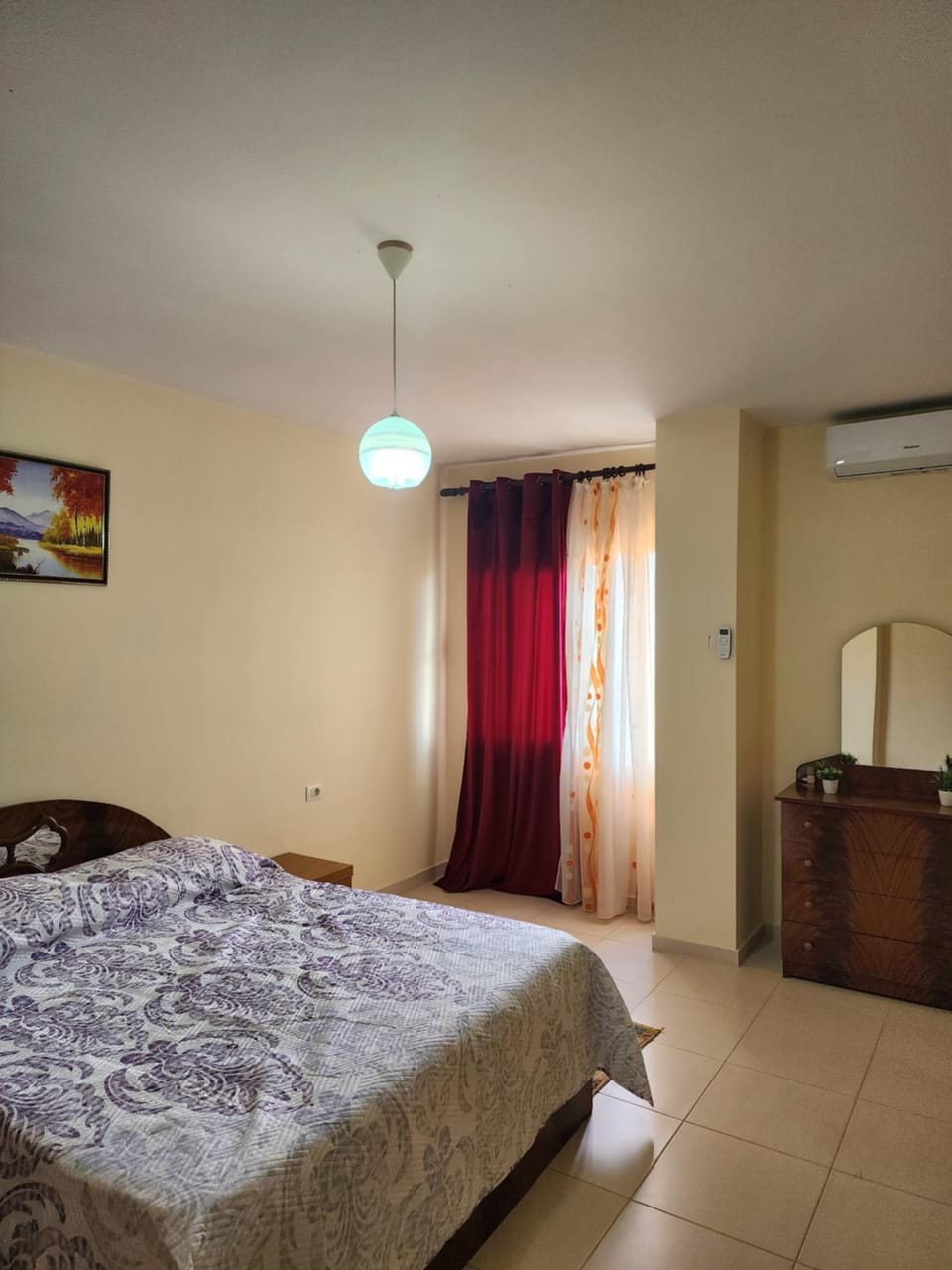 Bed, Bedroom, air conditioner