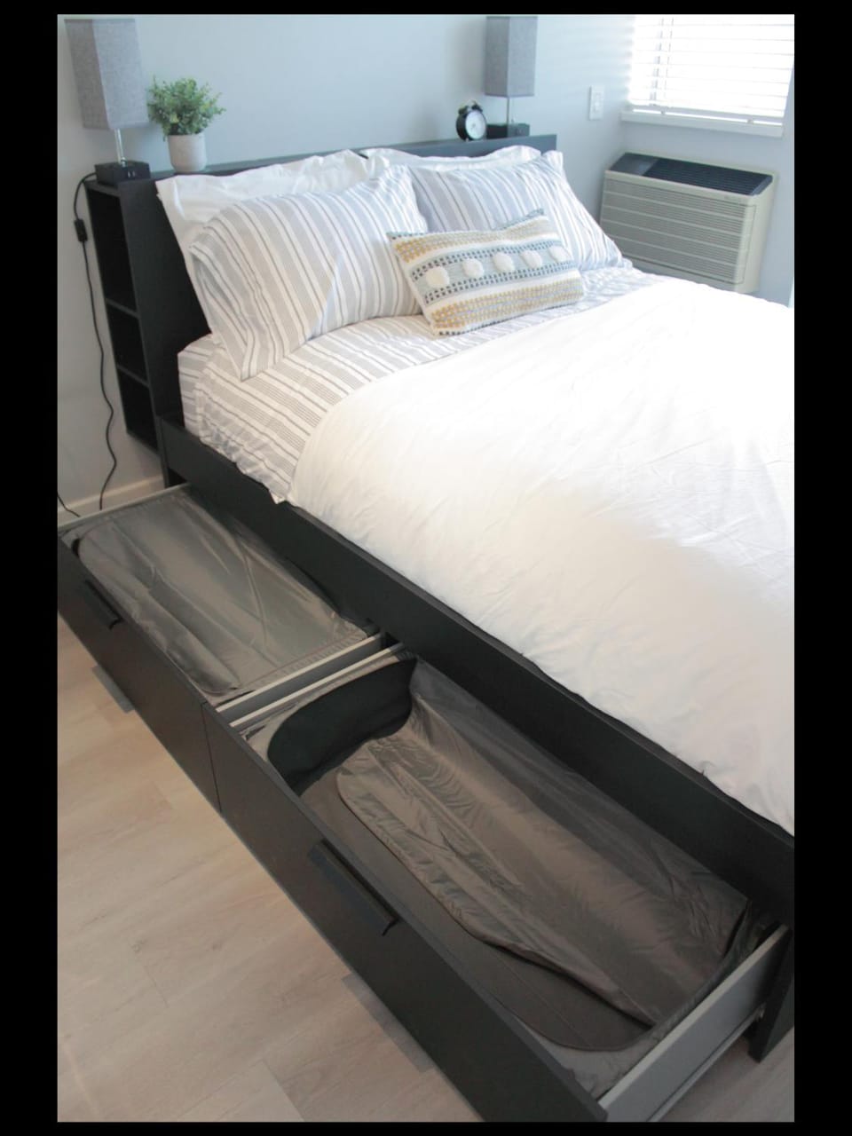 Bed, storage