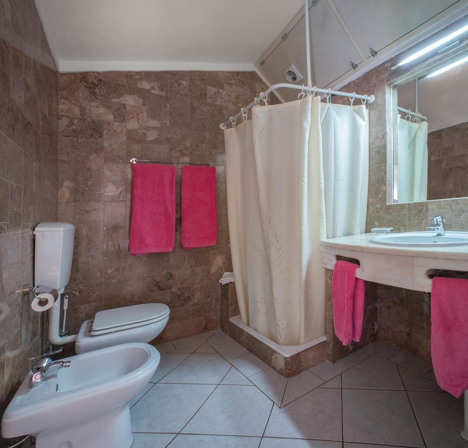 Shower, Toilet, Bathroom, bidet, towels