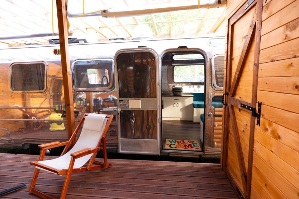 Luxury Vintage Airstream RV/Caravan Retro Charm Meets Comfort Campground/ 
RV Resort in Burgas Province