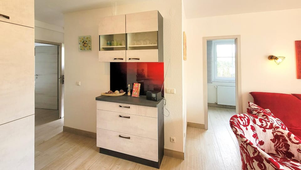 Living room, kitchen