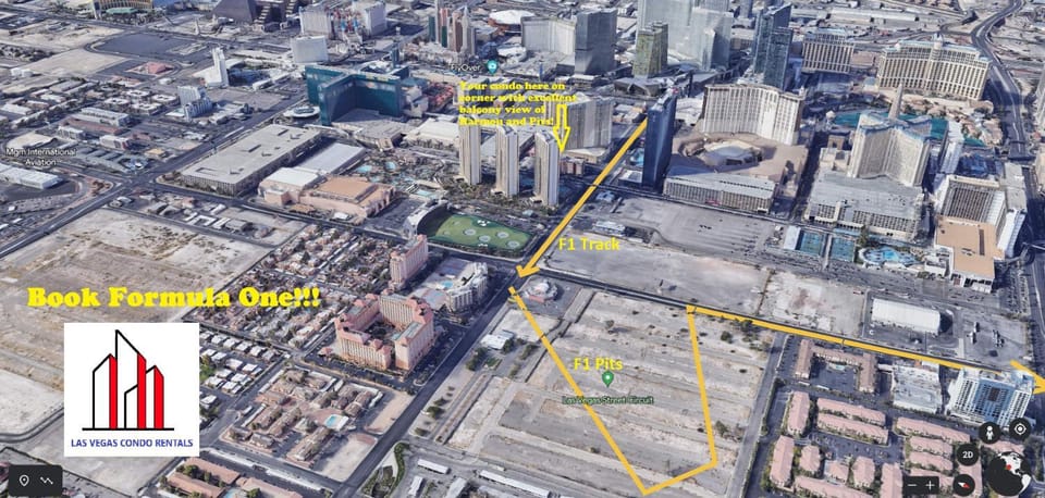 Signature 2Br3Ba F1 View Balcony Ste 34-819 and 21 House in Las Vegas Strip