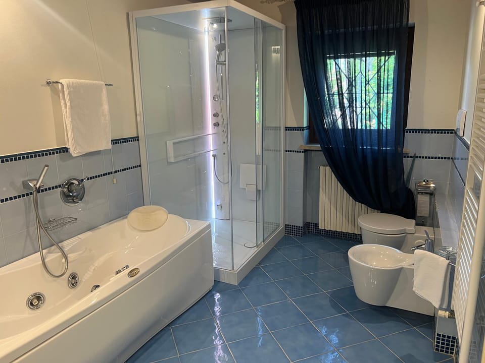 Shower, Toilet, Bath, bidet, towels