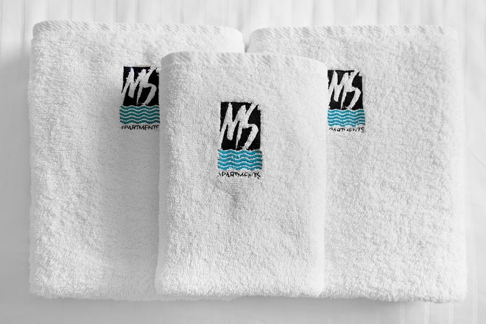 Property logo or sign, towels