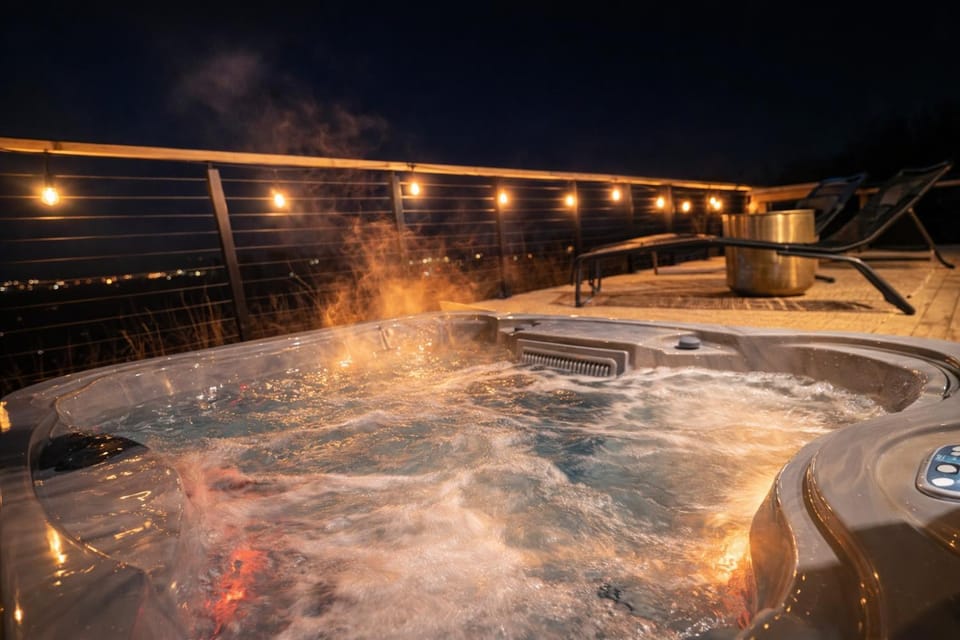 Night, Hot Tub