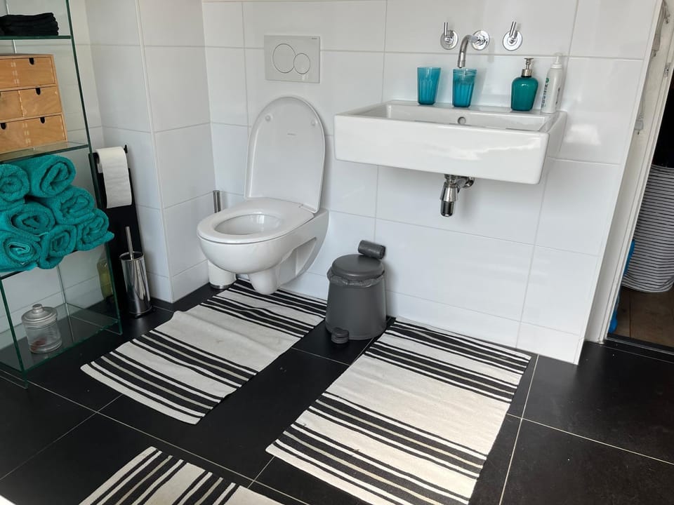 Toilet, Bathroom, towels