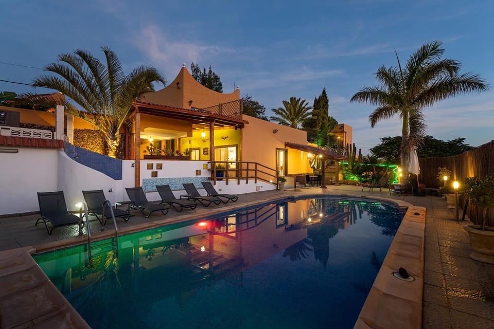 Pool view, Sunset