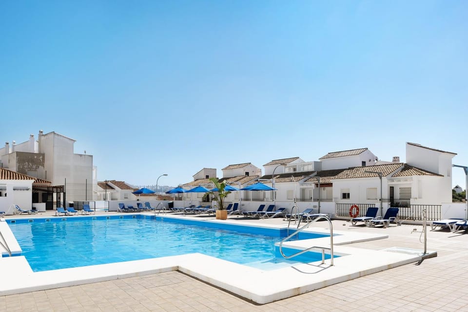 Property building, Living room, Swimming pool