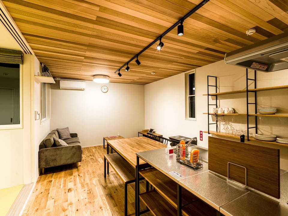 Kitchen or kitchenette, Living room, Photo of the whole room, Dining area