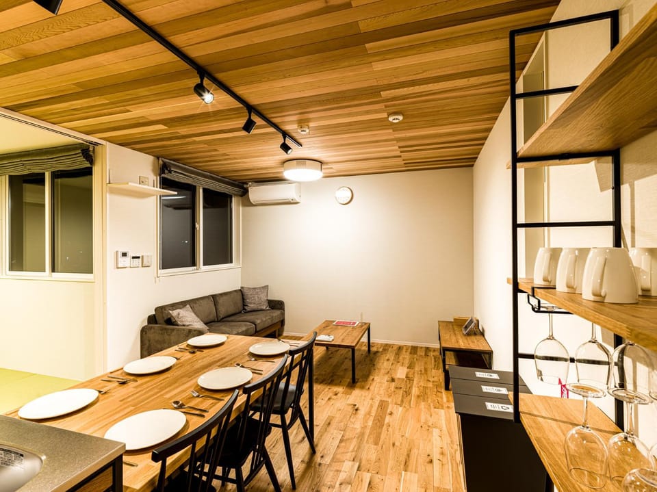 Kitchen or kitchenette, Living room, Dining area