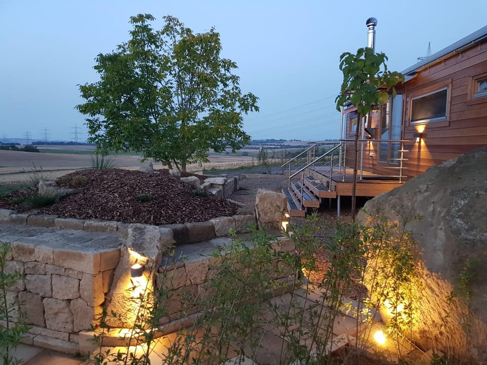 Property building, Natural landscape, Garden view