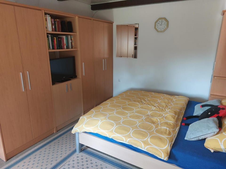 Bed, TV and multimedia, wardrobe