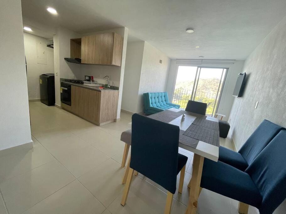 Kitchen or kitchenette, Living room, Dining area