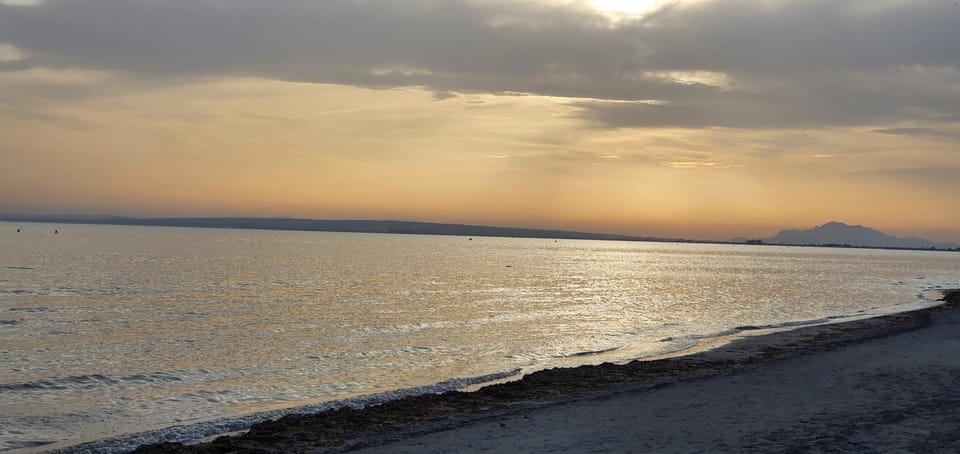 Beach, Sea view, Sunset
