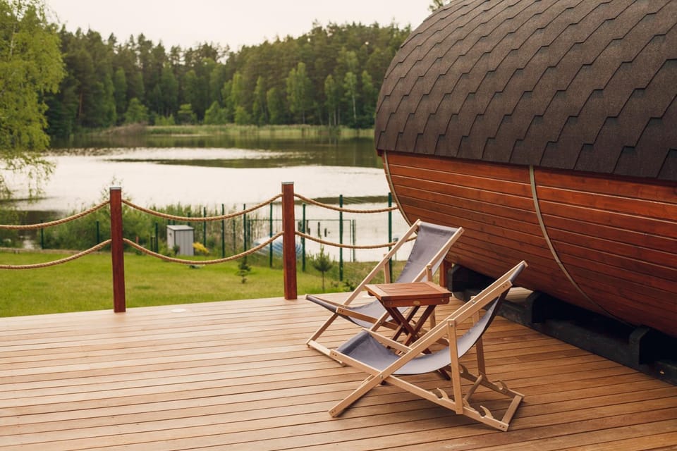 Lake view, sunbed