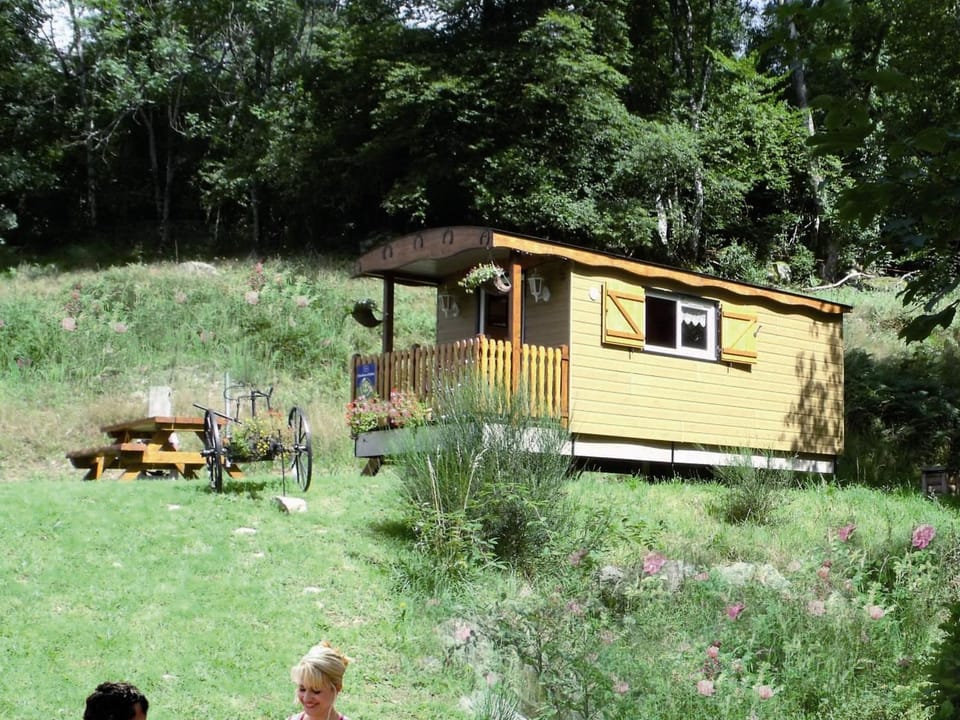 Roulotte cosy avec kitchenette, ruisseau apaisant et espace bien-être, nuit insolite à Ferdrupt - FR-1-589-444 House in Vosges