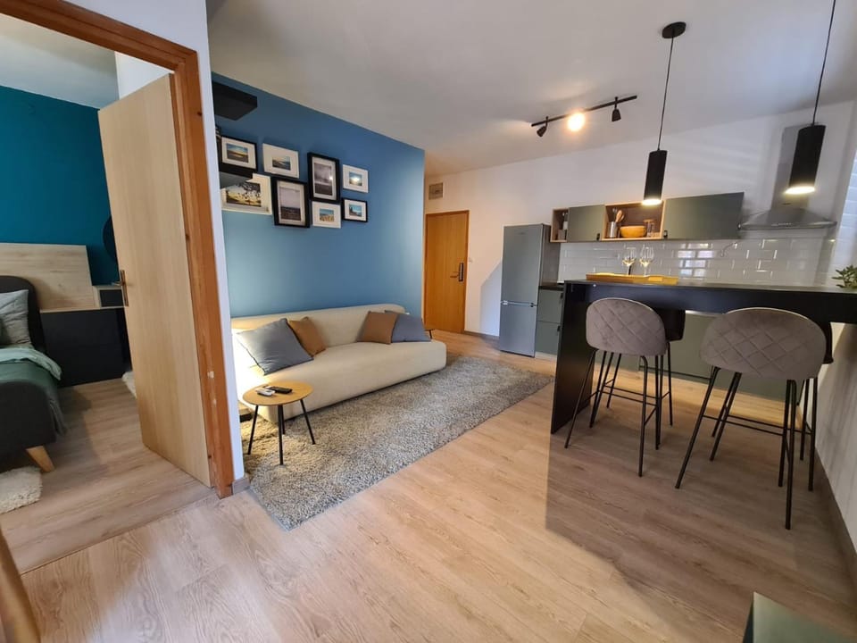 Kitchen or kitchenette, Living room, Dining area