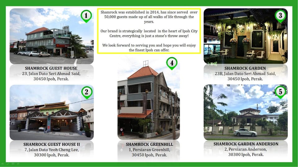 Shamrock Guest House Bed and Breakfast in Ipoh