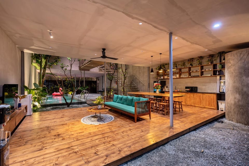Living room, Seating area, Swimming pool