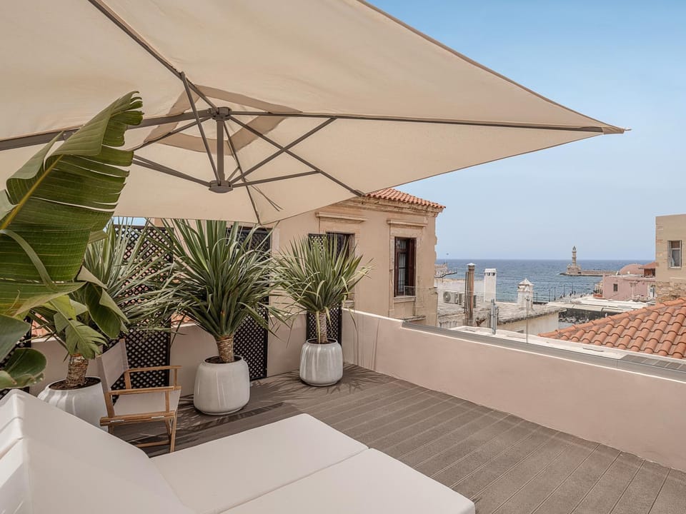 Patio, Day, Natural landscape, View (from property/room), Balcony/Terrace, Sea view