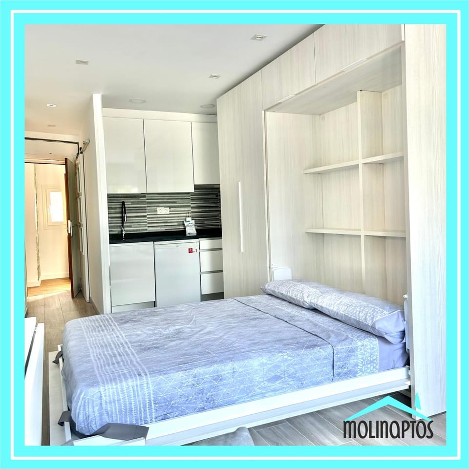 Bed, Kitchen or kitchenette, Photo of the whole room