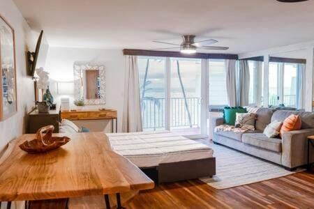 Beachfront Condo with AC House in Punaluu