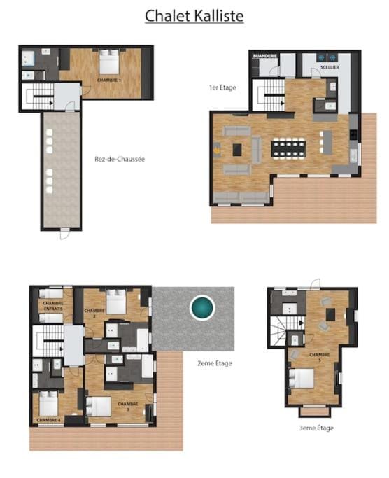 Chalet Kalliste spacieux Meribel 5 min des pistes avec Spa Chalet in Les Allues