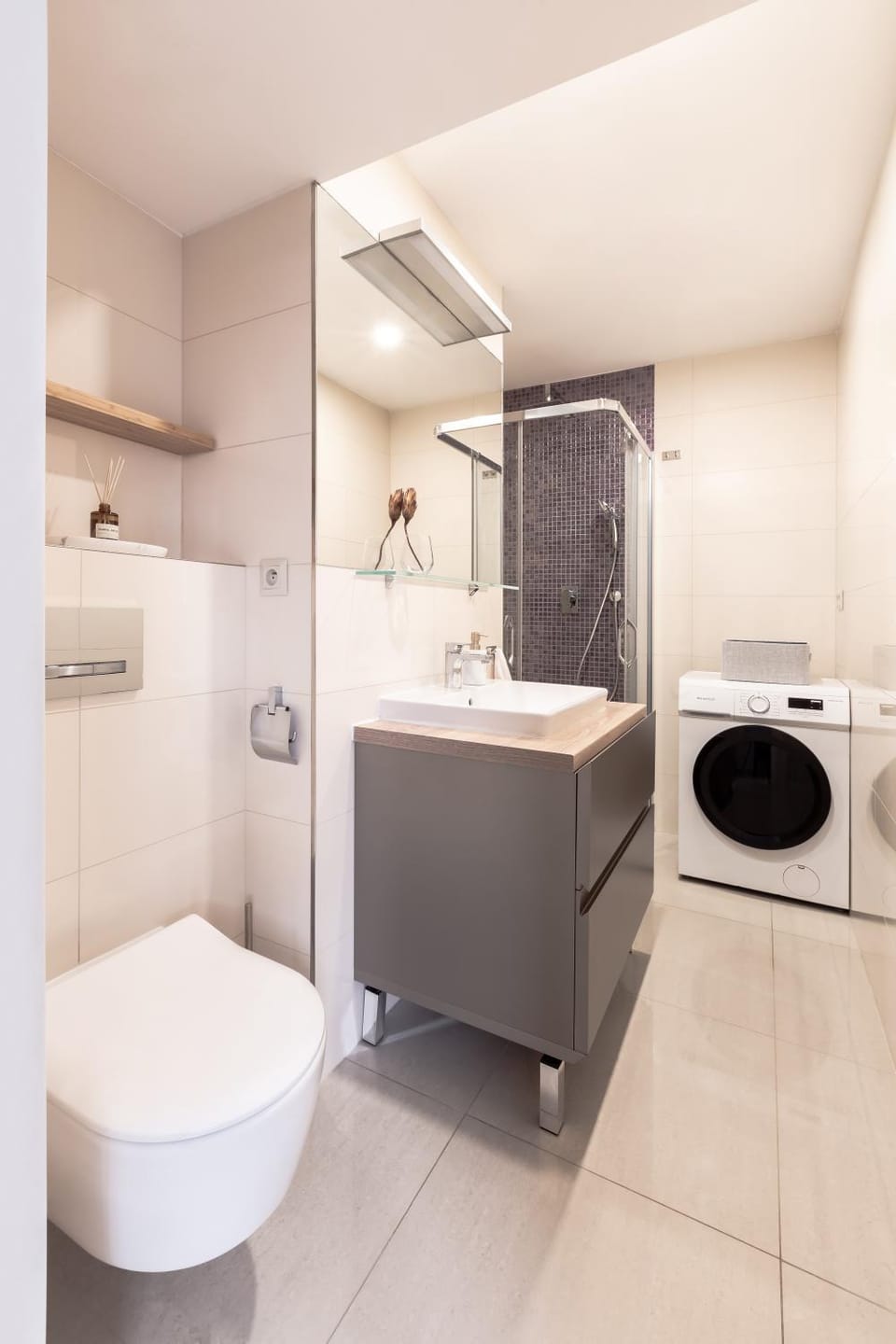 Shower, Toilet, Bathroom, washing machine