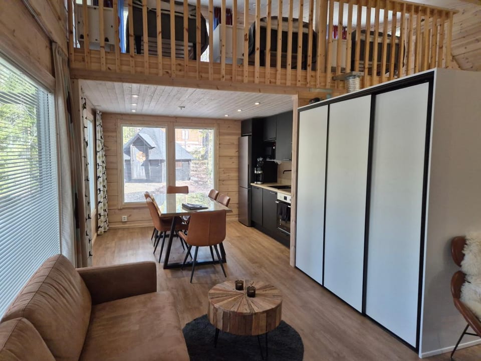 Kitchen or kitchenette, Living room, Dining area