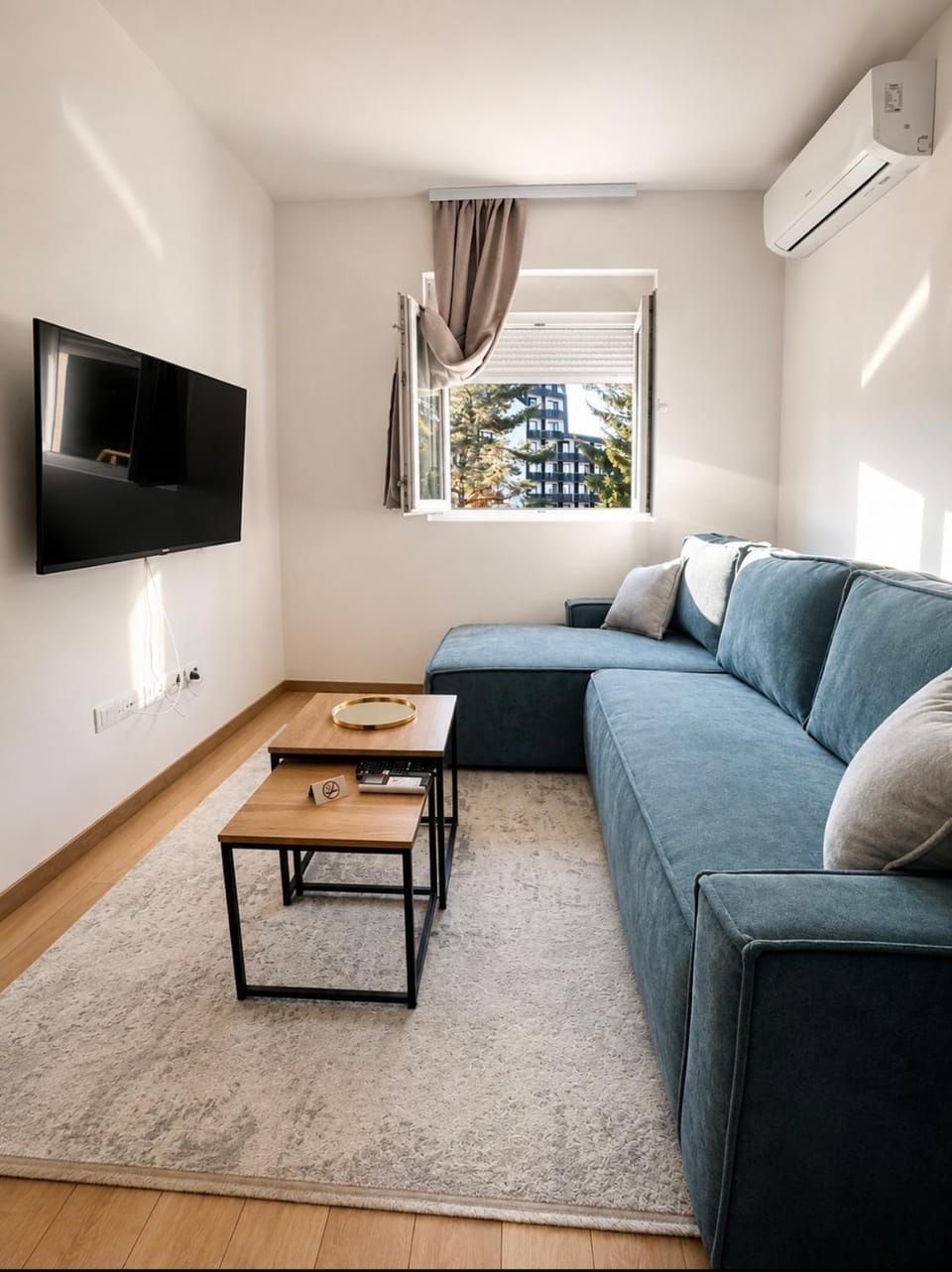 TV and multimedia, Living room, Seating area, air conditioner