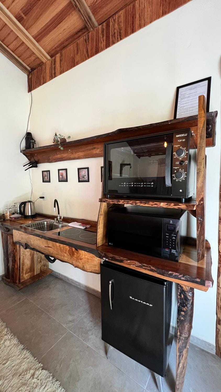 Kitchen or kitchenette, minibar, oven, stove