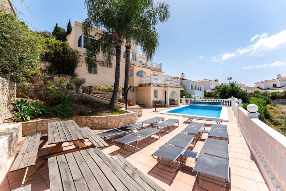 Property building, Living room, Swimming pool