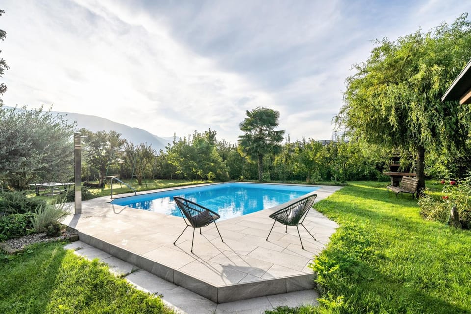 Property building, Living room, Swimming pool