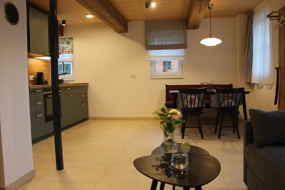 Kitchen or kitchenette, Living room, Dining area