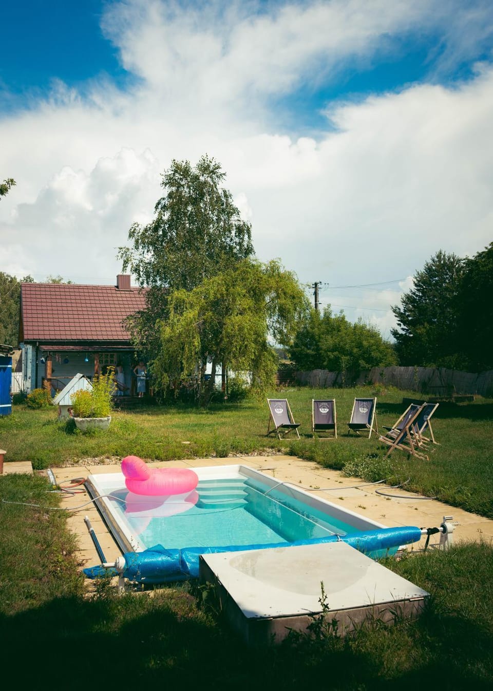 Siedlisko Niezapominajka - domek z basenem i balią House in Masovian Voivodeship