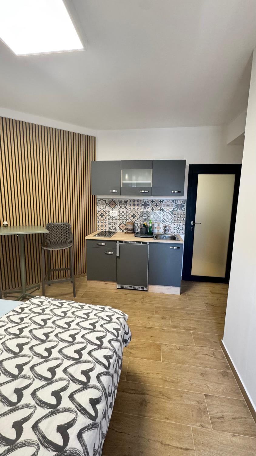 Bed, Kitchen or kitchenette, Dining area, Bedroom