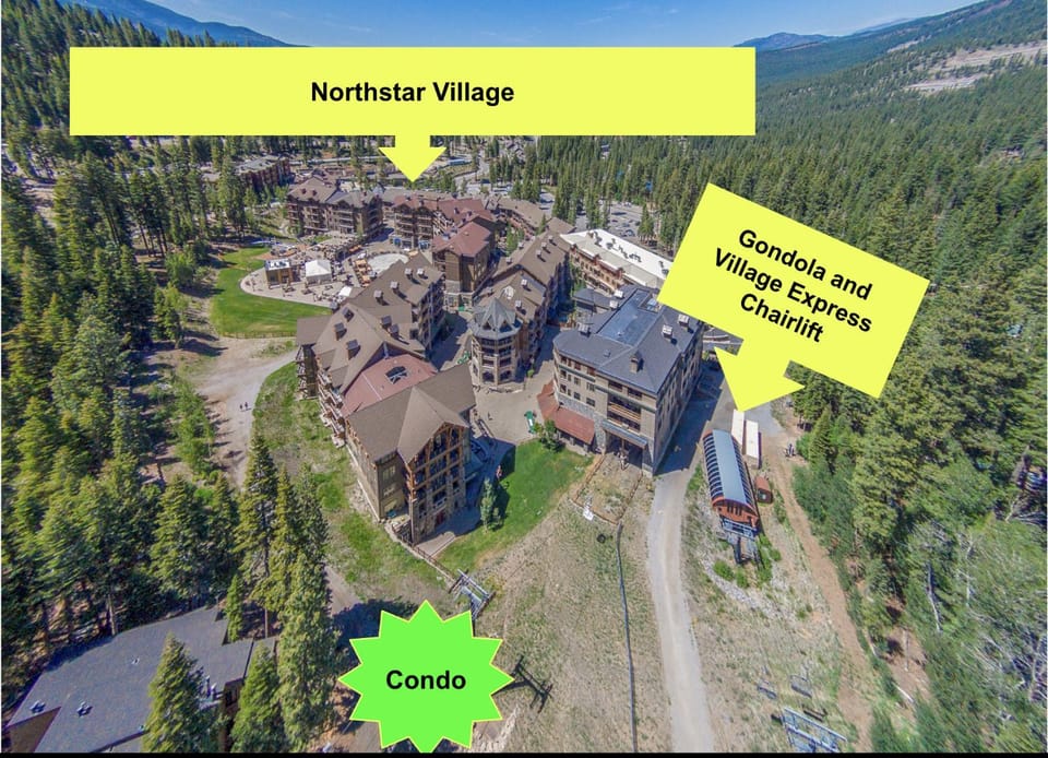 Property building, Nearby landmark, Natural landscape, Bird's eye view
