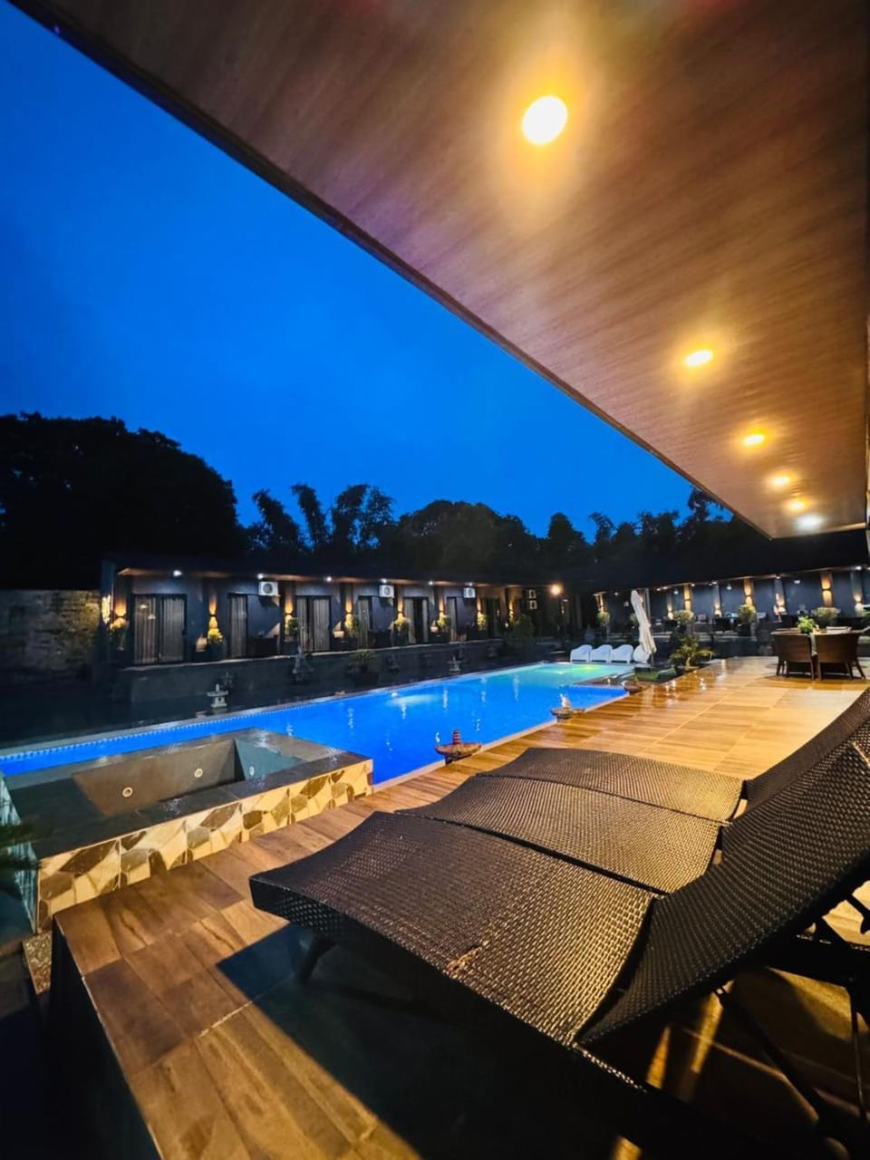 Night, Swimming pool