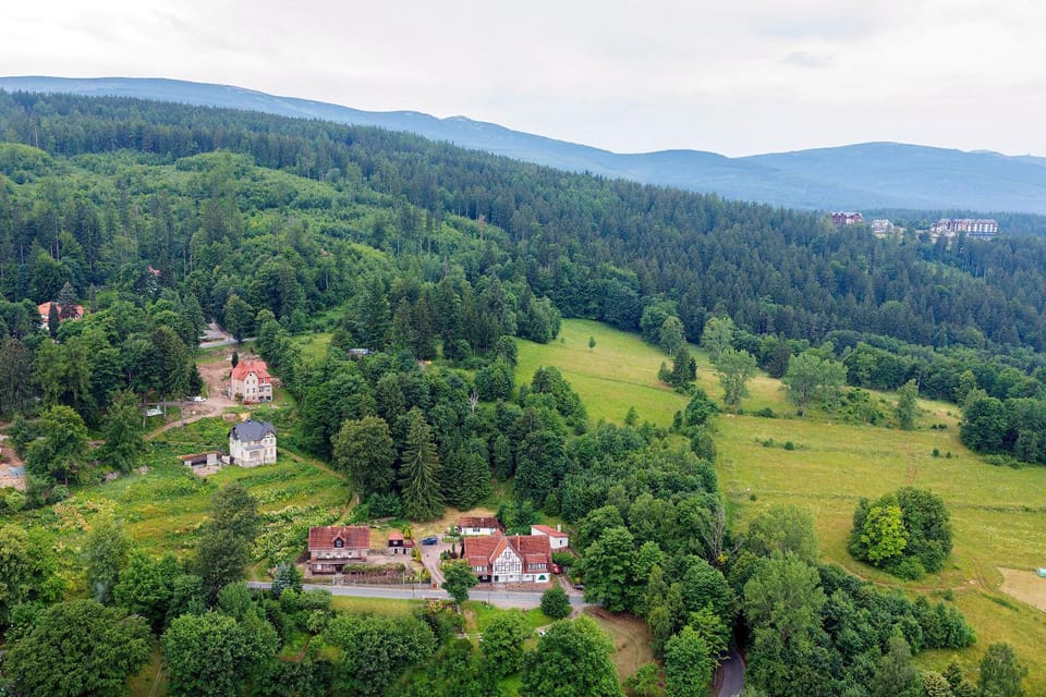 Natural landscape, Bird's eye view, Mountain view