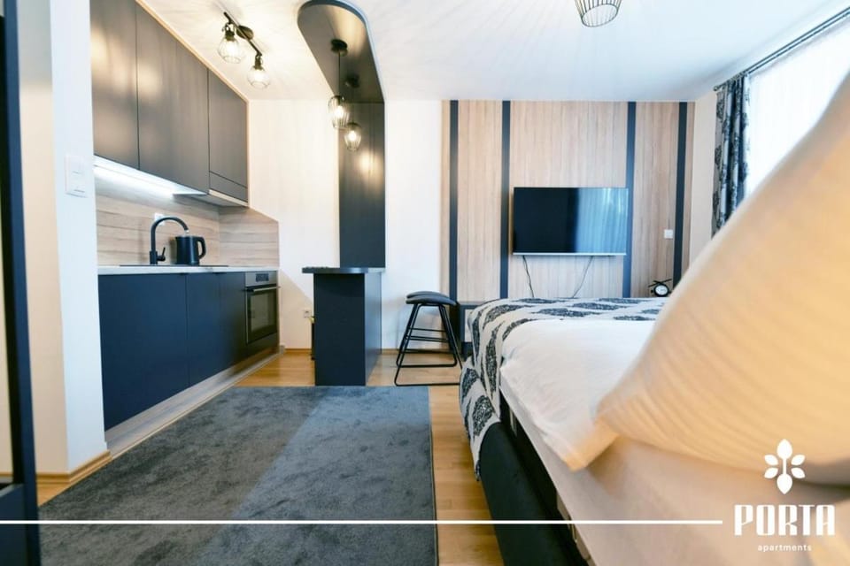 Kitchen or kitchenette, hair dresser