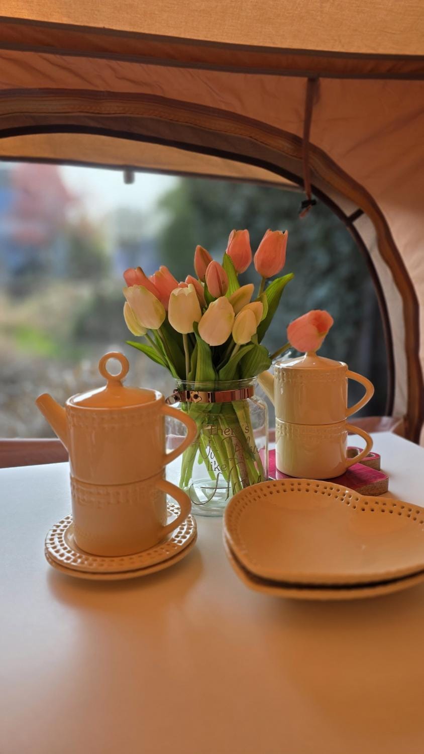 Witte Merel Glamping Luxury tent in Flanders
