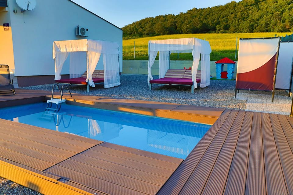 Natural landscape, Pool view, Swimming pool, sunbed