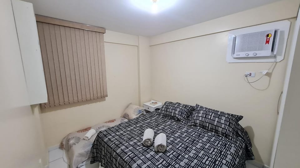 Bed, Photo of the whole room, Bedroom, towels, air conditioner