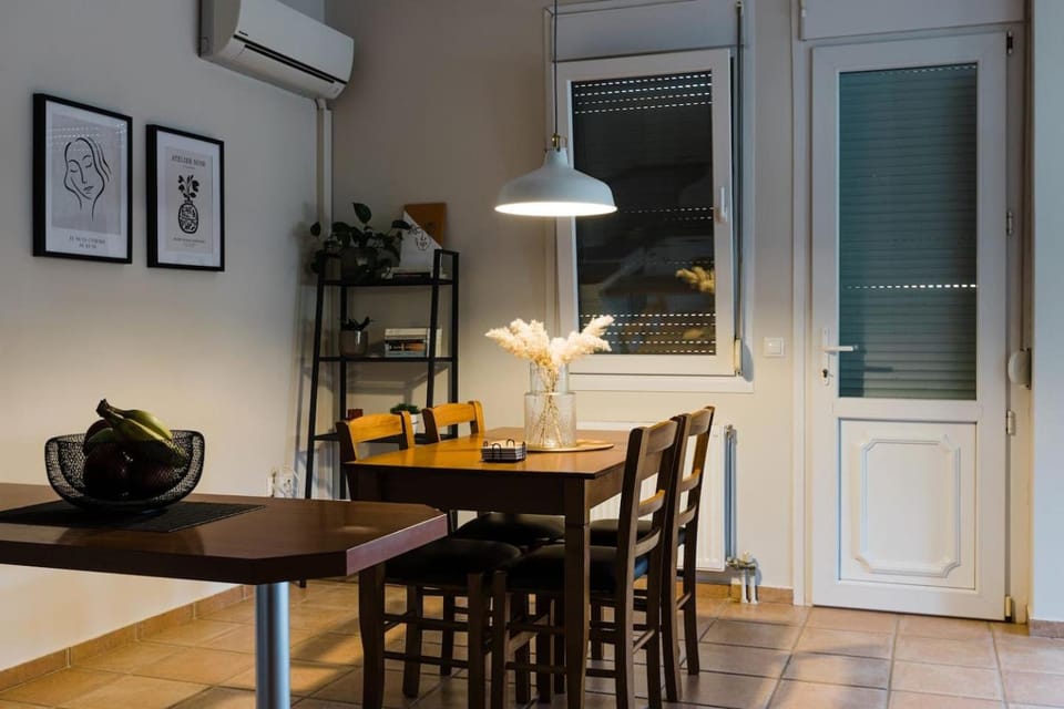 Dining area, air conditioner