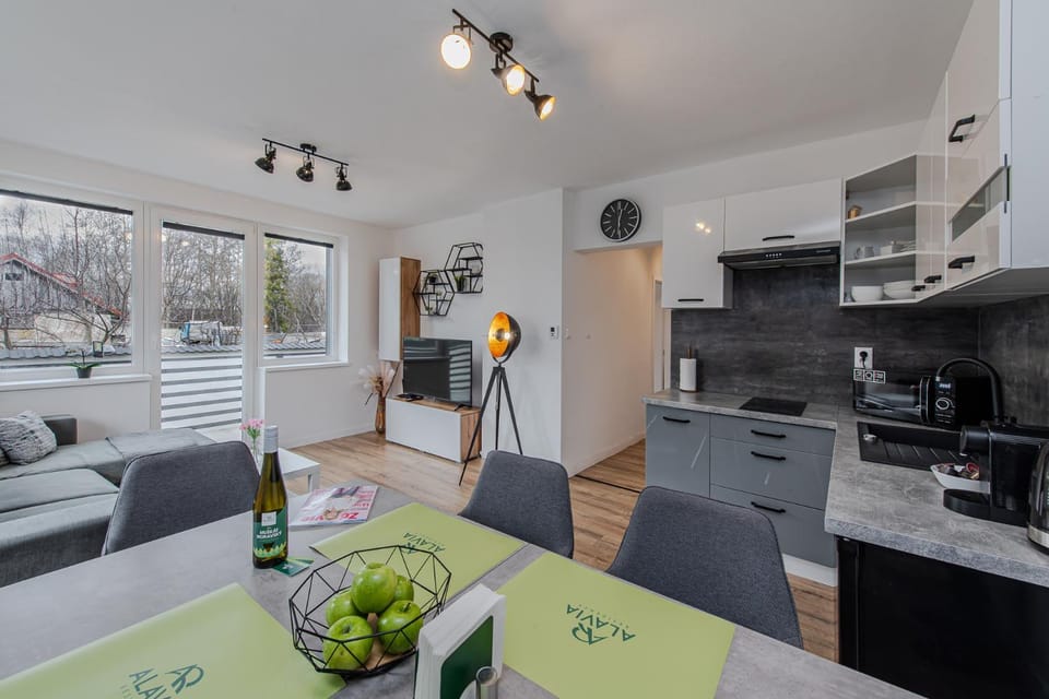 Living room, kitchen
