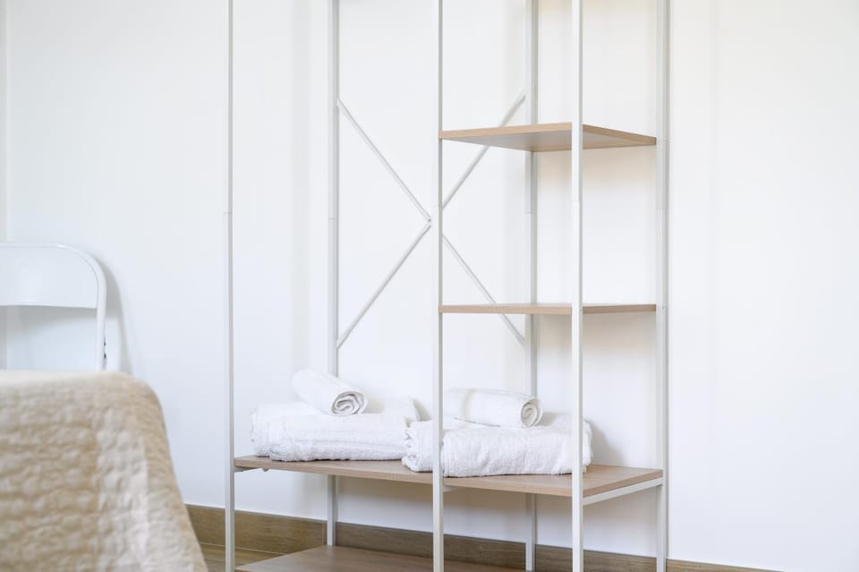 Bed, Photo of the whole room, Bedroom, towels, wardrobe